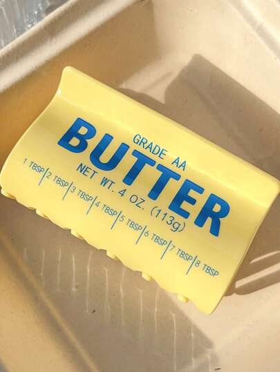 Cute Butter Shaped Hair Claw Clip, Novelty Food Design Acrylic Hair Clamp, Fun Yellow Butter Bar Hair Accessory For Girls Women, Non-Slip Jaw Clip For Daily Wear & Unique Styling