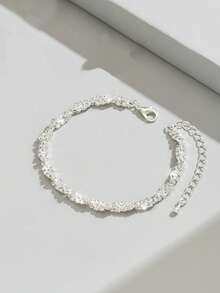 1pc Women's Luxury Elegant Crystal Bracelet, Suitable For Party Wear - Multicolor - View 2