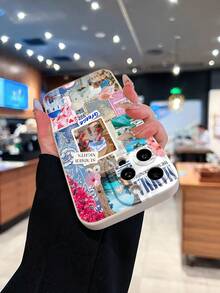 Esta elegante funda es compatible con los modelos  17, 16, 15, 14 Pro Max, 13, 12, 11, XR y XS Plus. Fabricada en silicona TPU, ofrece protección contra golpes y caídas, además de una sensación superior. Es un regalo ideal para familiares, amigos y seres queridos, y una opción perfecta para San Valentín.fundas para ,fundas,accesorios para celular,fundas para celular,fundas para  13,funda  13,funda  16,funda  17 pro max,funda  15,fundas para  16,fundas  11,fundas ,san valentín,san valentín detalles,viaje - Blanco - Ver 4