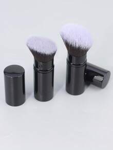 1-2支伸缩式化妆刷、旅行歌舞伎粉底化妆刷、面部腮红刷用于混合液体、腮红、古铜粉、指甲油、防晒霜和无瑕化妆品。 - 彩色 - 查看 8