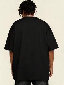 Camiseta de Manga Corta para Hombre Regalo Ideal para Cumpleaños 100% Algodón Camiseta Masculina de Calidad Verano Estampado Transpirable Holgada Suave y Cómoda Camiseta Casual Pascua Camiseta con Estampado Y2K Escena Urbana - Negro - Ver 5