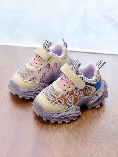 Zapatos deportivos para niños, zapatillas de plataforma de moda versátiles para niñas, zapatos casuales para niños pequeños y bebés, zapatos para correr antideslizantes para niños, zapatillas de malla transpirables de campus para estudiantes de baja altura