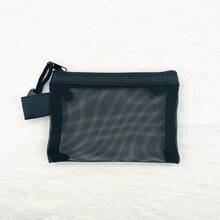 1pc/5pcs Transparent Mesh Zipper Pouch, Compact And Portable For Carrying ID Cards, Charging Cables, Cosmetics, Coins - Durable And Reusable Storage Bag - Multicolor - View 12