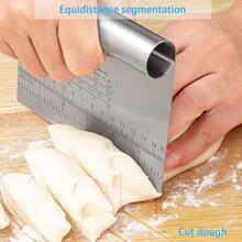 Stainless Steel Mirror Polished Multi-Function Baking Scraper/Cutter/Slicer With Ruler, Suitable For Cake, Pizza, Bread And More, Mother's Day Gifts, Items For Mom, Baking Supplies - Multicolor - View 1