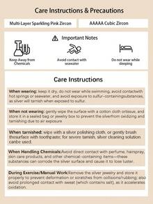 2只水滴形锆石耳环，优雅女士奢华镀金首饰，结婚订婚周年纪念礼物，送给女友、妻子、爱人 - 項鍊 - 查看 5