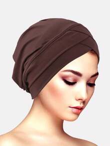 1pc/2pcs Women's Criss-Cross Elastic Beanie Hat, Underhat, Suitable For Daily Use - Multicolor - View 26