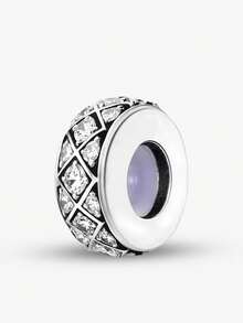 1件时尚纹理大象珠吊坠，适合女士手链、手镯DIY饰品制作及日常穿搭配饰，是女孩的理想之选。 - 銀色 - 查看 15