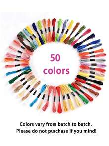 250 Colors Cross Stitch Thread, Embroidery Thread Set, DIY Polyester Embroidery Floss, Embroidery Thread Set For DIY Sewing, Handmade Beginner DIY Weaving Supplies, Random Colors - Multicolor - View 12