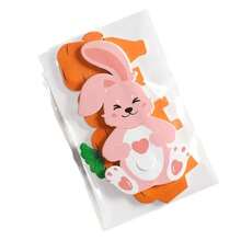 10个/20个/30个装复活节可爱兔子胡萝卜纸饼干糖果盒礼品包装盒儿童生日复活节派对礼物 - 彩色 - 查看 7
