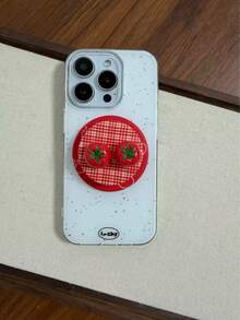 Cute Tomato Heart Magnetic Phone Holder DIY Coffee Pattern Dual-Layer Phone Grip Stand Air Cushion Pull-Push Phone Holder - Multicolor - View 15
