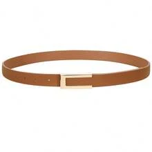 1pc Women's Minimalist Elegant High-Quality Metal Alloy Belt, Solid Color Stylish Waist Belt Accessory Suitable For Young And Middle-Aged Women, Enhances Feminine Charm, U-Shaped Handmade Buckle Thin Waist Belt, Can Be Paired With Classic Pants/Dresses, Suitable For Office, School, Daily Wear, Fashion, Teens, Outdoor, Vacation, Sports, Travel, Street, Outfit Matching, Back To School, Halloween And Other Occasions. - Multicolor - View 7