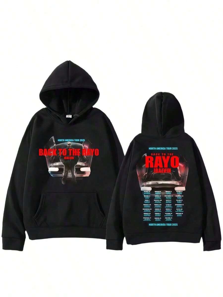 J Balvin Back To The Rayo Tour 2025 Hoodies Technology Aesthetic Sweatshirts New High Street Sudaderas Fall Women Men Puls Essentials Hoodie Hoodie For Women Sweatshirts For Women Hoodies For Men 's Hoodie Sweatshirts For Men Essentials - 黑色 - 查看 1
