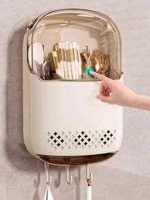 新款多功能厨房筷子架，壁挂式餐具沥水架，餐具收纳盒 - 彩色 - 查看 7