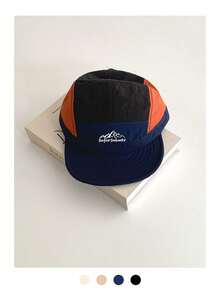 1pc Soft Crown Hip Hop Street Flat Brim Hat, Women's Spring/Summer Small Letter Fashion Versatile 5-Panel Cap, Adjustable Big Head Circumference, Minimalist Face-Framing, Back To School, Outdoor Skateboard Street Dance Snapback Cap, Skater Hippie Chicks Style - Mountain Embroidery - View 12