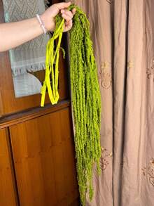 5-Piece Hanging Amaranth Bouquet Set, Preserved Flower Arrangement, Dried Flower Art, Wedding Bouquet, Hanging Floral Arrangement, Wedding Arch Decoration, Backdrop Decoration, Home Decor. - Lime Green - View 8