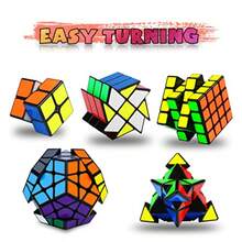 Speed Cube Set Puzzle Cube Magic Cube 2x2 4x4 Pyraminx Pyramid Megaminx Fenghuolun Puzzle Cube Toy Gift For Adults Pack Of 5 - 如圖所示 - 查看 3