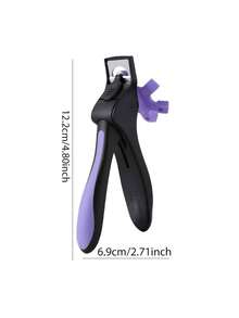 1pc New Upgraded 2nd Generation Adjustable Nail Clipper, Stainless Steel Nail Trimmer With Ruler, Suitable For Acrylic Nails, Salon Manicure Tool - Multicolor - View 9