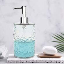 15oz Rust‑Proof Plastic Glass Soap Dispenser With Pump, Refillable Bottle For Dish Soap, Hand Soap, Lotion & Shampoo In Kitchen & Bathroom - Clear - View 8