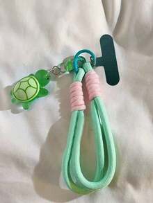 可爱海洋海龟手机挂绳腕带，可拆卸编织手机腕带，手机吊坠腕带，适用于通用手机壳DIY，可拆卸垫片，男女通用，创意手持，防丢防摔，便携腕带，钥匙扣，兼容安卓及大多数智能手机，送给母亲、家人、朋友、孩子、生日、节日的礼物 - 彩色 - 查看 12