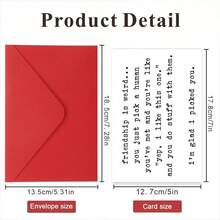 1 szt. Humorystyczna kartka przyjaźni z sarkastycznymi cytatami, materiał papierowy, wyjątkowy prezent dla przyjaciół, kolegów, rodzeństwa, najlepszych przyjaciół, nadaje się na Boże Narodzenie, urodziny i inne okazje - Wielokolorowe - Zobacz 6