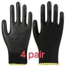 4 Pairs PU Coated Work Gloves, Suitable For Construction Safety, Woodworking And Gardening, Gardening Tools, Gardening Supplies, Landscaping Cleaning Assistant, Industrial Protective Gloves, Repair Gloves, Anti-Slip And Durable, Enhanced Grip Protection, Suitable For Lawn Care And Outdoor Use, Suitable For Eid, Ramadan, Christmas And Valentine's Day - Multicolor - View 12