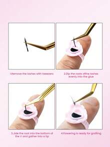 Disposable Heart & Round Lash Glue Holder , Adjustable Plastic Glue Holder Holder For Eyelash Extension Application - Multicolor - View 7