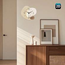 1pc 12-16 Inch Decorative Wall Clock, Battery Operated Silent Non-Ticking Stone Quartz Movement, Suitable For Home, Living Room, Bedroom, Kitchen, Office, Classroom, Back To School Room Decor, Learning Supplies, Creative Valentine's Day Gift