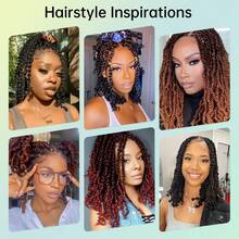 15英寸无缝盒式辫假发，全头双层蕾丝编织假发，带婴儿发，自然轻盈的合成蕾丝前编织假发 - 彩色 - 查看 10