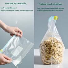 40pcs Large Size Airtight Food Storage Bags - Perfect For Fridge Organization, Portion Packing, Freezer & Refrigerator, Microwave , Reusable Ziplock Seal Bags For Fruits, Vegetables, Grains And Meats, 3 Sizes, 40/20pcs - Multicolor - View 5