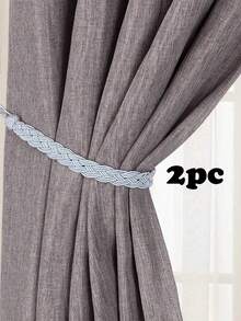 2pcs Polyester Braided Macrame Curtain Tie Backs, Multi-Color Options, Suitable For Curtain Fixing And Decoration - Multicolor - View 19