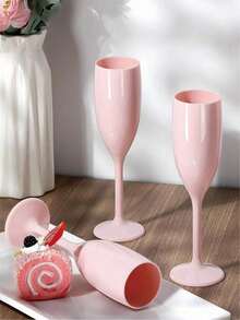 1/3/6/12/24 buc pahare acrilice roz exclusive pentru fete dulci, minimaliste elegante, pahar de vin pentru petrecere de ziua de naștere, pahar de băuturi pentru restaurant, accesorii pentru petreceri, calitate asemănătoare cristalului, decor pentru atmosferă de petrecere, pahar exclusiv pentru petrecere tematică, pahar indestructibil pentru nunți în aer liber - Multicolor - Vizualizare 7