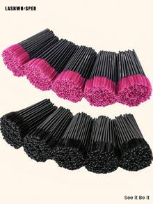 1pc/20pcs/50pcs/100pcs/200pcs/300pcs/400pcs/450pcs Disposable Eyelash Brush, Suitable For Eyelash Extension, Eyebrow And Makeup