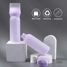 一套包含发根涂抹刷、发根涂抹瓶和染发剂涂抹瓶的套装——集发根涂抹瓶、头皮按摩刷、头皮清洁器和头部按摩器于一体，可舒缓压力、促进头发生长，男女通用沐浴刷——让您的洗发日更轻松快捷，适合在家打造沙龙级发型，美发造型套装，美发工具 - 彩色 - 查看 10