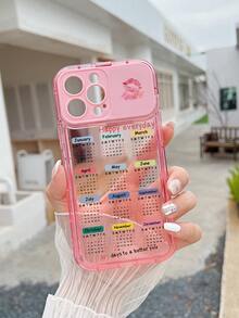 1pc Pink TPU Flower Shaped Phone Holder & Mirror Stand Compatible With IPhone 11, 12, 13, 14, 12 Pro Max, 13 Pro Max, 14 Pro Max, 15, 15 Pro, 15 Pro Max, 16, 16 Pro, 16 Pro Max, 17, 17 Pro, 17 Pro Max - Pink - View 6