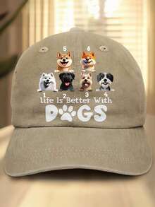 Custom-Made Personalized Hats, Featuring Multiple Names And Photos, Custom Pet Photos, Dog Photos, A Retro Washed Style, Five Color Options. Perfect For Dads, Father's Day Gifts, Birthday Gifts, And Stylish Items. Gifts For Pet Lovers - Multicolor - View 14