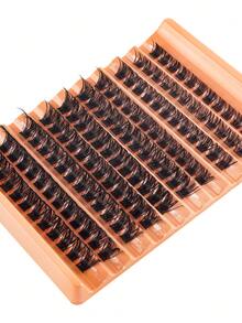 120/130pcs Individual Lashes Eyelash Book Clusters Extensions False Eyelash DIY At Home Cluster Eyelash Extensions Makeup Lash Clusters,Eye Lash Clusters,Individual Eyelashes,Lashes,Fake Lashes - D - View 6