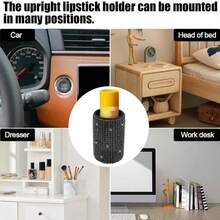 1 Set Car Vertical Lipstick Holder, Sparkling Thermal Lipstick Rack With Rhinestones, Car Interior Accessories Fit For Most Vehicles - A - View 7