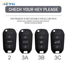 Ốp bảo vệ chìa khóa xe hơi bằng sợi carbon ABS cho Peugeot 208 301 307 308 508 2008 3008 5008 Expert và C3 C4 C5 Cactus C6 C8 - Peugeot A - Xem 6