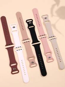 6pcs/Set Breathable Soft Silicone Sport Watch Bands, Elegant Fashion Gift Set Compatible With Apple Watch Series 11/10/9/8/7/6/SE/SE2/Ultra 2 (38mm, 40mm, 41mm, 42mm, 44mm, 45mm, 46mm, 49mm) - 38/40/41/42mm(Series 10) - View 5