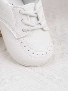 秋冬时尚婴幼儿鞋，软底舒适轻便婴儿靴，适合室内外幼儿穿着 - 白色 - 查看 8