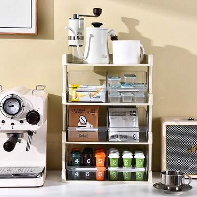 Tea Bag Storage Box, Desktop Tea Set Organizer, Tea Storage Box, Office Tea Room, Coffee Capsule Storage And Display Rack.