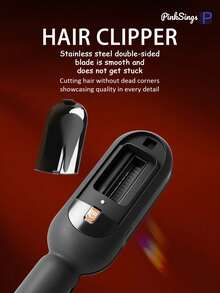 PinkSings Recortador automático de puntas abiertas con pantalla LED de 1200mAh, recortador de puntas abiertas para cabello dañado y frágil, herramienta de corte de cabello unisex, dispositivo de corte de cabello recargable por USB, cortadora de cabello eléctrica automática, regalo ideal para mujeres en ocasiones especiales - Negro - Ver 6