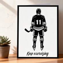 Creative Ice Hockey Player Cutting Dies, DIY Scrapbooking Album And Embossing Stencil, Greeting Card Making Tool, Card Paper Cutting Crafts ,Gift Card Making Template Die Cuts. - Silver - View 2