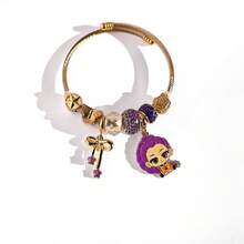 K-POP Witch Girl Group Stainless Steel Adjustable Bangle Bracelet With Butterfly & Heart Pendant Charms - Multicolor - View 12