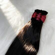 LULU HAIR Cabelo indiano liso levemente ondulado 100% humano45cmmega hair 100g - SNatural - Visão 4