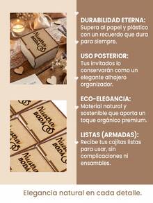 Caja Alhajero de Madera MDF Personalizada - Recuerdo Premium para Bodas y Eventos XV años - Camel - Ver 3