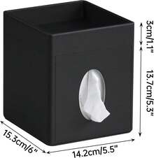 Boîte de rangement pour mouchoirs - Noir - Voir 6
