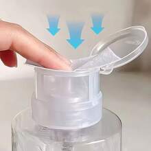 200ml Transparent Nail Art Pump Bottle, Nail Polish Remover Alcohol Separation Bottle, Transparent Nail Art Empty Bottle With Lock - Multicolor - View 7
