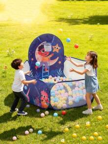 1pc/Large Foldable Children's Ball Pool Fence, Suitable For Outdoor Camping Ball Pools For Boys And Girls, Portable Indoor And Outdoor Baby Fences, Breathable Mesh Soft Polyester Fiber Material, Easy To Clean, Children's Easter Gifts, Birthday Gifts (Excluding Balls), Christmas Gifts, Halloween Gifts, Thanksgiving Gifts, New Year Gifts - Multicolor - View 5