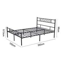 MCC Direct Black Felix Metal Bed Frame With Headboard And Footboard, Modern Design, Underbed Storage Space - Black - View 11